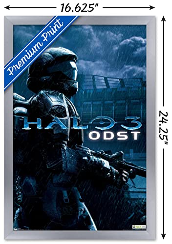 Trends International Halo: ODST - Key Art Wall Poster, 14.725" x 22.375", Silver Framed Version - color: Silver Framed Version, size: 22.4"L x 14.7"W