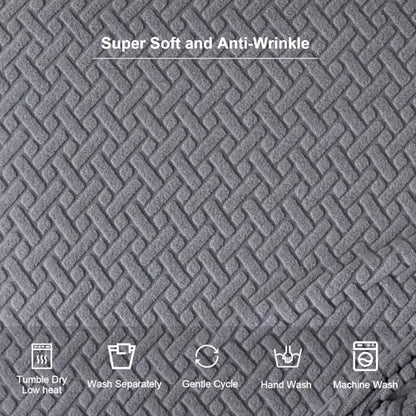 Genina Seat Covers for Dining Room Chair Seat Slipcovers Kitchen Chair Covers (Dark Gray, 2 Pcs) - color: Dark Gray, size: 2 PCS