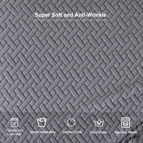 Genina Seat Covers for Dining Room Chair Seat Slipcovers Kitchen Chair Covers (Dark Gray, 6 Pcs) - color: Dark Gray, size: 6 PCS
