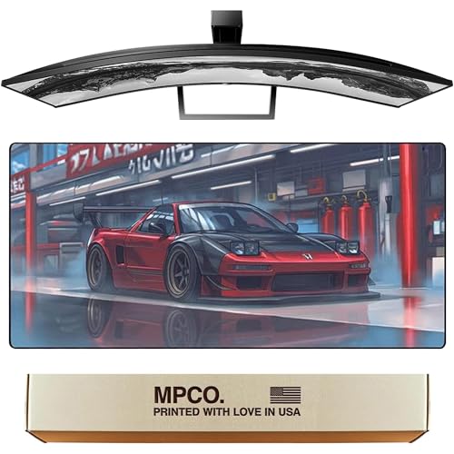 MPCO. Original Large Gaming Desk Mat – 36" x 17" Duraglyde Manga Motors Nikos-NSX Full Desk Mouse Pad for Smooth Precision – Non-Slip, Washable Extra-Large PC Mouse Pad for Gaming Sessions - color: DuraGlyde Nikos-NSX