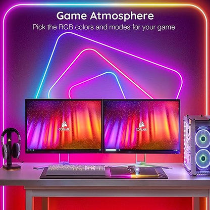 AILBTON 200Ft Neon Rope Lights,Flexible Led Rope Lights Control with App/Remote,Multiple Modes Music Sync Gaming RGB Led Neon Lights for Bedroom Outdoor - size: 200FT