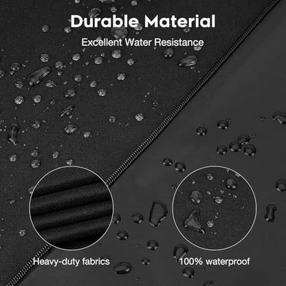 Outdoor Waterproof and Weatherproof TV Cover 60-65 Inch with Zipper, 65 Inch Outdoor Flat Panel TV Cover, Black Thick Fabric All Around Protector - size: 60-65 inches