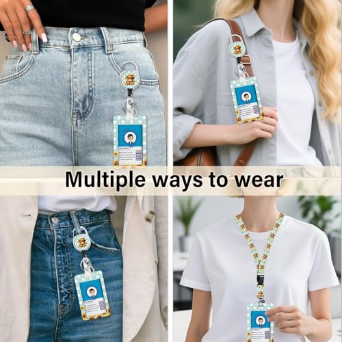 Diamond Yak for ID Badge Holder, Diamond Yak ID Badge Holder with Heavy-Duty Retractable Reel Clip, Gift for Teacher Nurse Adult - color: Diamondyak-blue