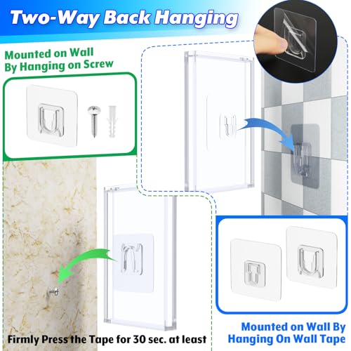 2 Pack Graded Card Display Case Compatible with PSA Graded Cards, Acrylic Card Sleeves Display Frame Wall Mount Slab Protector for Trading, Sports, Game Cards