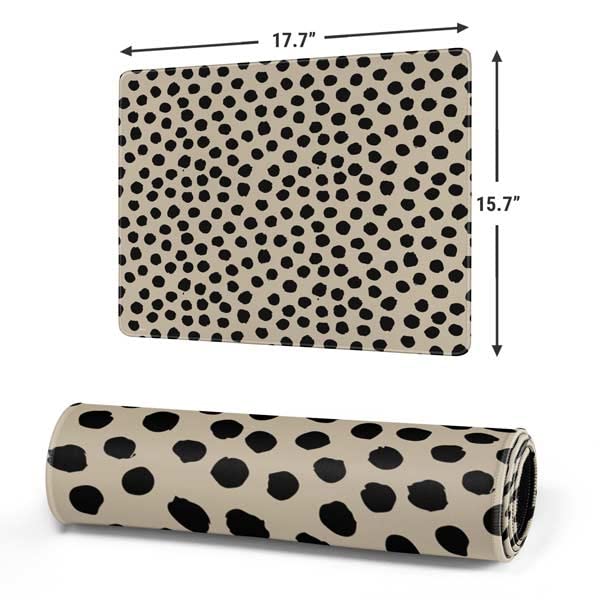 Skinit Medium Gaming Mouse Pad - Cheetah Spots Design with Stitched Edges, Waterproof, Non-Slip Rubber Base, Desk Mat for Keyboard & Mouse, 17.7" x 15.75" inches - color: Brown - PTTRNS01, size: 17.7" x 15.75"