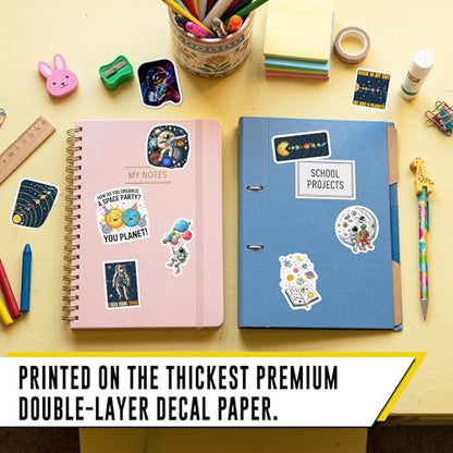 Space Stickers 12pcs for Teens Students, Outer Space Planet Galaxy Stickers, Astronomy Stickers Waterproof for Laptop Water Bottle School Supplies - color: Space