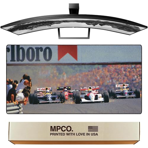 MPCO. Original Large Gaming Desk Mat – 36" x 17" Aeroglyde Racing Series Hungarian GP, 91 Full Desk Mouse Pad for Smooth Precision – Non-Slip, Washable Extra-Large PC Mouse Pad for Gaming Sessions - color: AeroGlyde Hungarian GP, 91