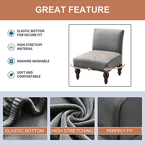 Eco-Ancheng Armless Chair Slipcover - Removable, Washable, Printed Covers for Living & Dining Room - color: A34