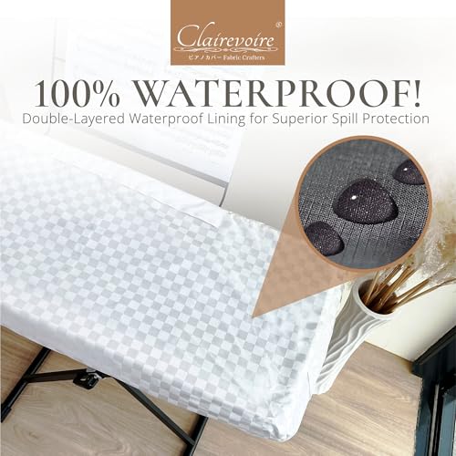 Clairevoire Digital Piano Cover, Piano Keyboard Covers -Protective for Roland Piano Covers FP Series, Durable and Waterproof Piano Keyboard Dust Cover, Piano Keyboard Case -Roland FP-30X Pearl White - color: Pearl White, size: FP-30X