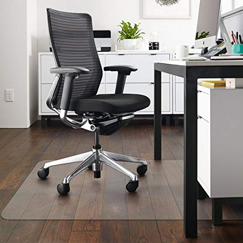 Azadx Office Chair Mat for Hardwood Floor Clear Chair Mat for Easy Glide and Protection Floor Protector for Under Desk Chair Mat Plastic Floor Mat for Office Chair(36" x 48" Rectangle for Hard Floor) - size: 36" x 48'' For Hard Floor