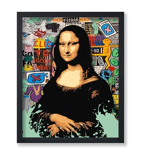 Poster Master Mona Lisa Poster - Portrait Print - Pop Modern Masterpiece Art - Woman Illustration - Abstract Colorful Piece - Living Room or Bedroom Decor - 11x14 UNFRAMED Wall Decor - color: Style-05, size: 11"L x 14"W