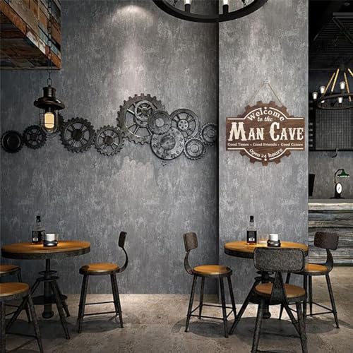 OLMIXA Man Cave Wooden Sign (12.3x10.2 inch), Vintage Man Cave Welcome Door Hanger, Gift for Men Him Dad Farther Day, Decorative Hanging Signs for Gaming Room Home Bar Decor