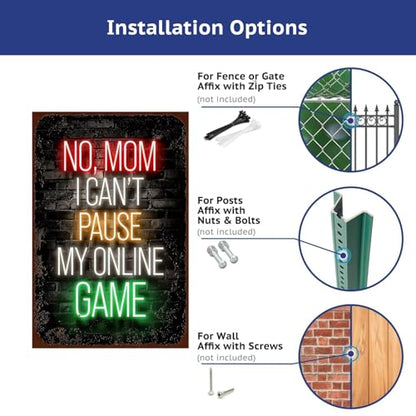 12x8in Neon Metal Game Sign Game Room Hobby Accessories | teen collectibles,retro posters,arcade merch,male novelties - color: PM321003, size: 12" x 8"