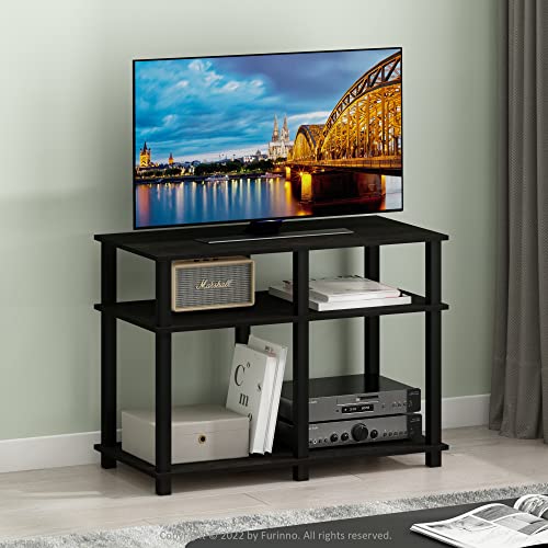 Furinno Romain Turn-N-Tube Stand for TV up to 40 Inch, 40-Inch, Espresso/Black - color: Espresso/Black, size: 40-Inch Plastic Poles