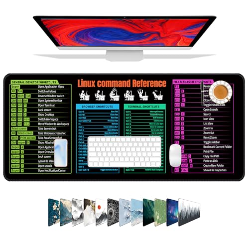 Galdas Gaming Mouse Pad XXL XL Large Long Extended Big Mousepad Non-Slip Rubber Keyboard Mouse Pad with Stitched Edges for Laptop Home Office (31.5x11.8x0.08 Inch) -Notes - color: notes