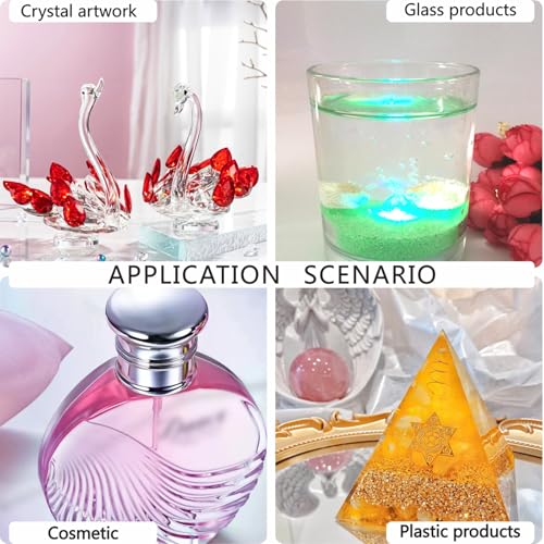 16 LED Light Display Stand Base for 3D Crystal Glass Art,Holiday Casual Atmosphere Ornament Lamp- 6 Inch Rectangular Illuminated Holder Colorful Lights (silver)