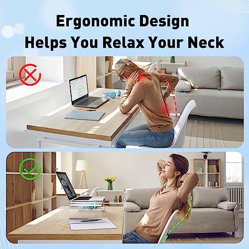 AboveTEK Acrylic Monitor Stand – Clear Monitor Riser & Computer Desk Stand, Premium Acrylic Laptop Stand for Home Office, PC TV Stand with Keyboard Storage Heavy Duty Desk Riser