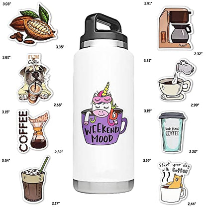 Coffee Stickers for Kindle Funny Coffee Stickers for Water Bottles Scrapbook Laptop Book Waterproof(50 Pcs) - style: Coffee Stickers