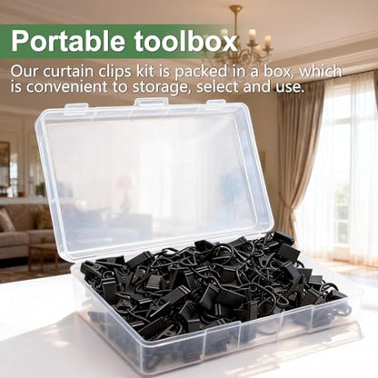 50 Pack S Hooks Curtain Hanging Clips, Stainless Steel Curtain Hooks 2.4 Inch Metal Clips Hook for Hanging Photo Christmas Party Lights Courtyard Decoration Art Craft