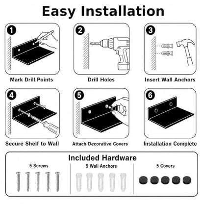 Z metnal Small Floating Shelves,Mini Display Shelf for Phone Ceiling, Slim Narrow Lack Wall Shelf, Aluminum, Wall Mounted, White, 8 inch, 2 Pack - color: White, size: 8 inch (2 Pack)