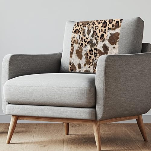 Brown Leopard Cow Print Headrest Cover for Recliner Chair, Recliner Headrest Protector 16.53 x 26.18 inch Sofa Head Protector Furniture Protectors for Recliners Sofa Slipcovers - color: Brown Leopard Cow