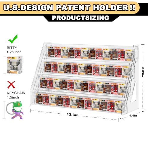 4 Layers Acrylic Display Shelf, Clear Display Stand Toys Organizer for Mini Collectible Toys - size: 4 Layers