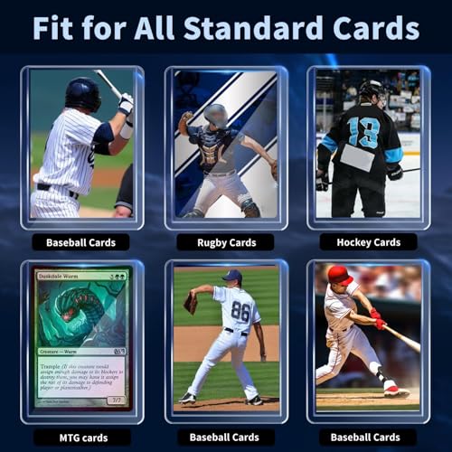 1000 Card Sleeves Hard Plastic, Premium Baseball Card Sleeves, 3" x 4" Trading Cards Holder, Sports Football Game Cards Protectors Top Cases (500 Hard Sleeve + 500 Soft Sleeve) - size: 500 Hard Sleeves + 500 Soft Sleeves
