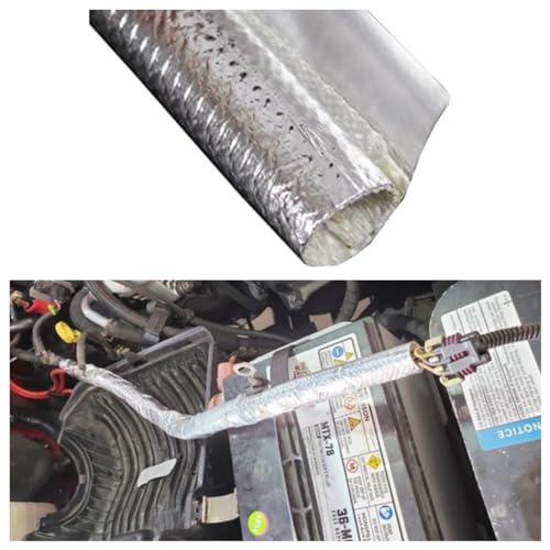 10mm - 3/8" Self-wrap Aluminum Heat Shield Sleeve Thermal Reflective Side Entry High Temperature for Hoses, Wire Harnesses, Cables, Automotive, Exhaust 39" (1 Meter) - size: 10mm - 3/8" Dia - 39" Long