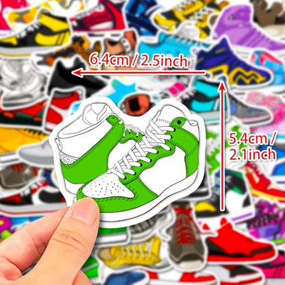 50 pcs Sneaker Stickers, Basketball Shoe Stickers for Skateboards, laptops, Guitar, Water Bottles, Bikes, Luggage