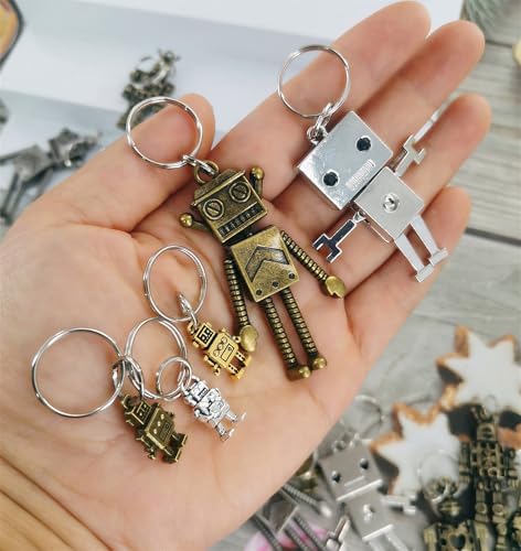 12 Packs Bulk Small Metal Robots for School Summer Holiday Party Favors and End Of Year Students Prizes From Teacher