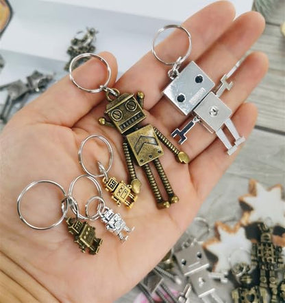 12 Packs Bulk Small Metal Robots for School Summer Holiday Party Favors and End Of Year Students Prizes From Teacher