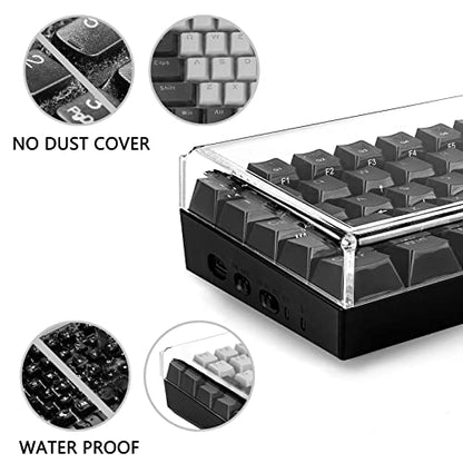 GEEKRIA Premium Acrylic Keyboard Cover for 60% Compact 61 Key Keyboard, Compatible with Razer Huntsman Mini, RK Royal KLUDGE RK61 (Transparent) - style: Clear