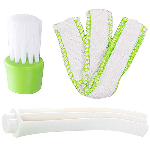 SENHAI Mini Duster for Car Air Vent, Set of 3 Automotive Air Conditioner Cleaner and Brush, Dust Collector Cleaning Cloth Tool for Keyboard Window Leaves Blinds Shutter