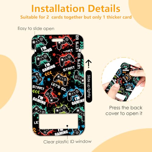 Game Console for ID Badge Holder, Game Console ID Badge Holder with Heavy-Duty Retractable Reel Clip, Gift for Teacher Nurse Adult - color: Game-black