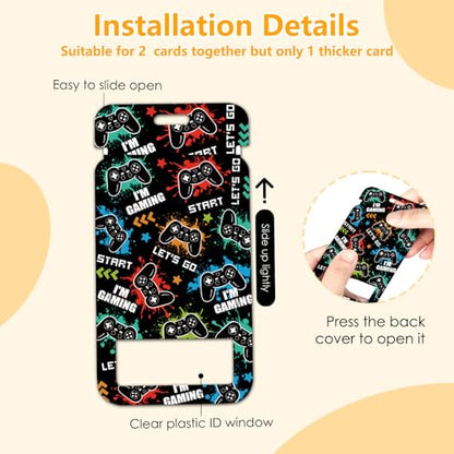 Game Console for ID Badge Holder, Game Console ID Badge Holder with Heavy-Duty Retractable Reel Clip, Gift for Teacher Nurse Adult - color: Game-black