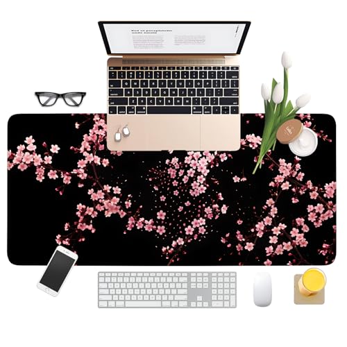 Cherry Blossom Extended Gaming Mouse Pad 35.4 x 15.7 Inch – Japanese-Inspired Desk Mat for Gaming, Office, and Study with Non-Slip Rubber Base - color: #42, size: 35.4 x 15.7 Inch