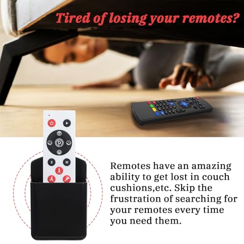 6 Pcs Remote Control Holder Wall Mount, TV Remote Controller Holder - Self Adhesive Marker Holder Wall Mount Pen Holder Storage Organizer for Home Office School