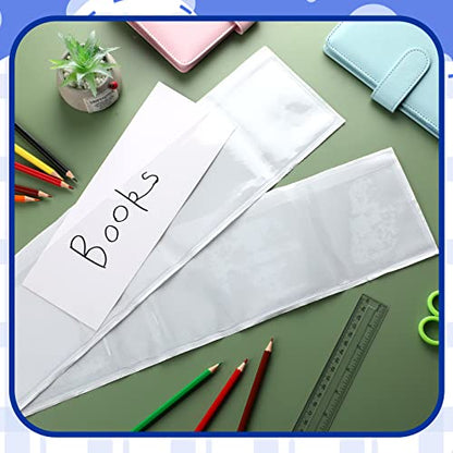 Chinco 30 Pcs Self Adhesive Pockets, Bin Labels for Storage Bins, Clear Pocket Label Sleeves, Plastic Index Card Holder with Top Open for Organizing Bins Box Drawer(18 x 4 Inches) - size: 18 x 4 Inches