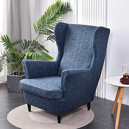 KRFOONN Wingback Chair Covers Slipcovers 2 Piece Stretch Wing Chair Covers Spandex Slipcovers Wingback Sofa Covers Armchair Covers Non-Slip Furniture Protector, 04 - color: 04