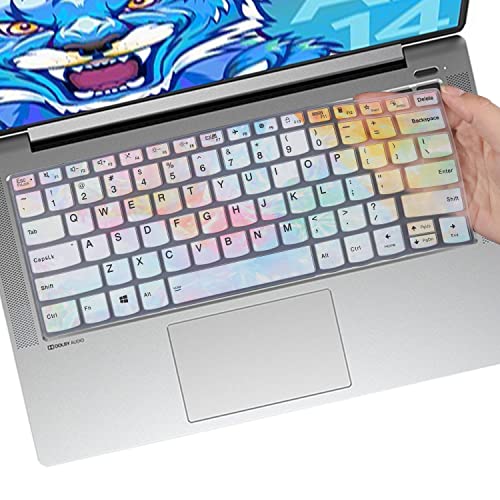 Keyboard Cover for Lenovo Yoga 5i 7i 9i 14" 2-in-1, Lenovo Flex 5 14", Ideapad 5 14", Lenovo Silm 7 9 14", IdeaPad Flex 5 5i 14, IdeaPad Slim 5i 7i Pro, ThinkBook 14 14s G2 G3 Keyboard Cover-Color - color: colors
