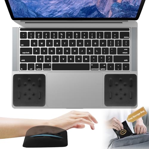 Upgraded Wrist Rest for Laptop, Ergonomic Memory Foam Laptop Wrist Pads for Computer Keyboard, Wrist Support Cushion for Typing (Black) - color: Black
