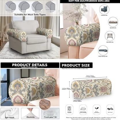 Headrest Cover Sofa Armrest Cover Set Resistant Recliner Protector Washable Sofa Headrest Covers Pet Furniture Covers Couch Non Slip Protector Lily - color: Lily