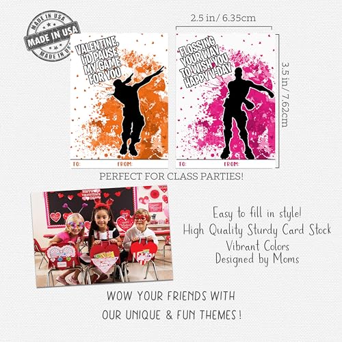 Silly Goose Gifts Video Game Valentines Day Themed Classroom Sharing Cards Party Supplies for Kids Friends School Dance Emote Gamer Set of 27