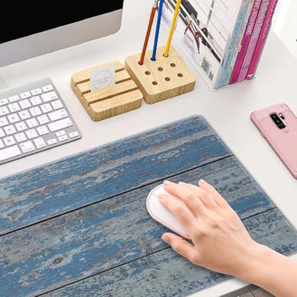 Large Gaming Mouse Pad, Extended XL Mousepad, Non-Slip Rubber Base Keyboard Mouse Mat Desk Pad for Work, Game, Office, Home, 31.5 x 11.8 in, Daisy Flowers on Old Wooden - color: Daisy Flowers on Old Wooden