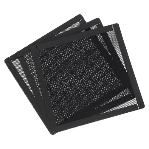 MECCANIXITY 3PCS PC Dust Filter, 150x150mm Magnetic Frame PVC Computer Case Cooler Dustproof Mesh Cover Fan Grills for Computer Chassis Speakers, Black