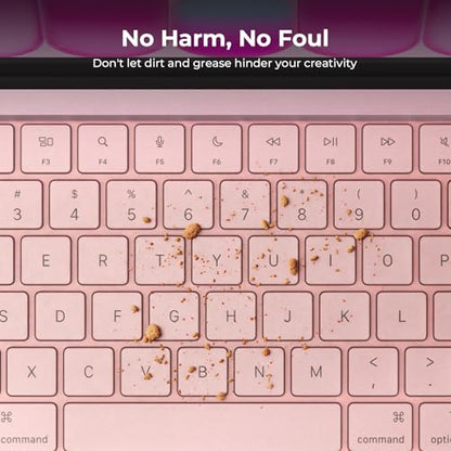EooCoo Premium Keyboard Cover Skin Protector, Laptop Accessories Compatible with 2026 2025 2024 2023 2022 2021 M5-M1 Pro/Max MacBook Pro 14/16, M5-M2 MacBook Air 13/15, 2026 Mac Neo 13, Blush Clear - color: Blush Clear