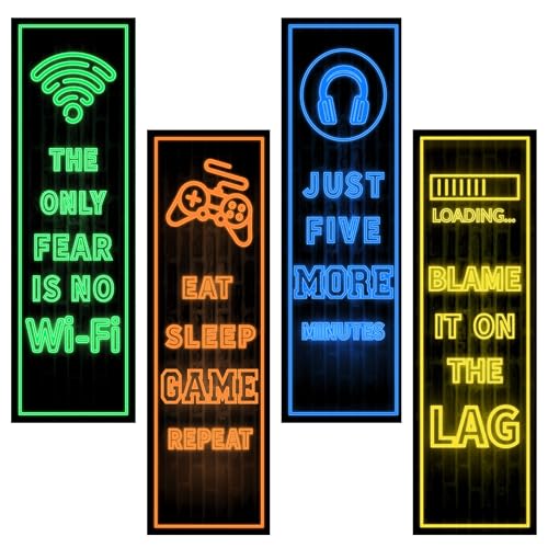 Eat Sleep Game Wall Decals Glow in the Dark, Gamer Controller Stickers Decor for Boy Bedroom, Joystick Video Gaming Kids Playroom Nursery Decoration, Vinyl Material - color: Luminescent-016wsxx-multi