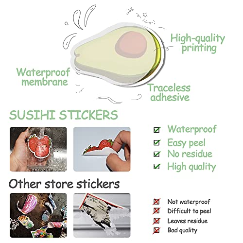 Fruit Stickers 50Pcs Tropical Fruit Aesthetic Waterproof Vinyl Stickers for Water Bottles, Laptop, Party Favors, Classroom Rewards & Gift Pack - style: Fruit Stickers