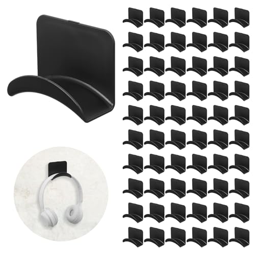 60pcs headphone hanger wall headphone hooks wall mounting hooks Adhesive Gaming Headset Holder Hook playroom for hanging hat hook hats organizer for closet headband holder hat holders