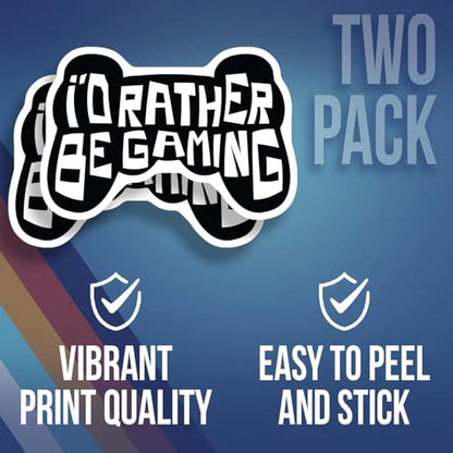 Gamer Sticker - I'd Rather Be Gaming Sticker - Video Game Decal - Gaming Laptop Sticker - Gamer Gift - Gamer Vinyl Decal - Gaming Car Sticker - 5" Vinyl Sticker - Durable Design f AAS1494